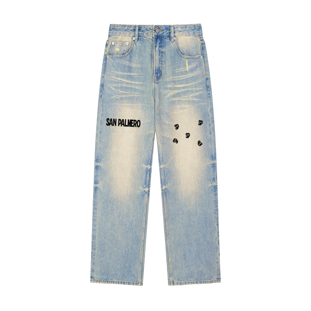 SP Raw Hem Denim Jeans - Sun Faded